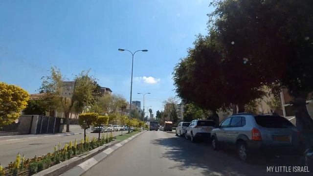 HADERA • Driving through the city • ISRAEL 2021 • 4K смотреть онлайн