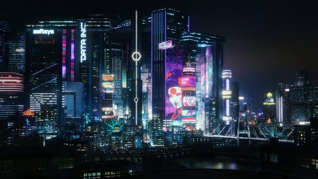 Cyberpunk cityscape animated wallpaper copyright free смотреть онлайн