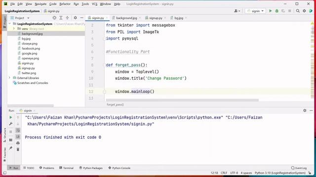 Login Page Linked With Signup Page: Forget Password | Python with MySQL Project смотреть онлайн