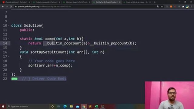 Sort array according to Count of Set bits | Love Babbar DSA Sheet | GFG | FAANG? | Placement смотреть онлайн
