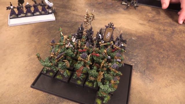 Dark Elves vs Orcs & Goblins Warhammer 7th Edition Battle Report смотреть онлайн