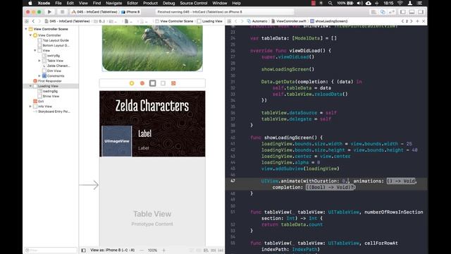 Creating a Loading Screen - Zelda App (iOS, Xcode 9, Swift 4) смотреть онлайн