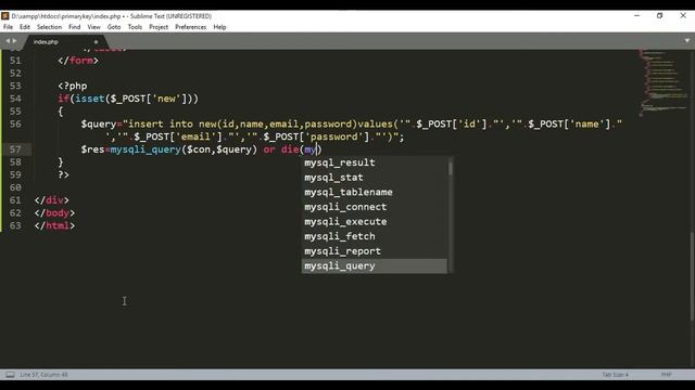 Registration Form using Primary Key with PHP and MYSQL смотреть онлайн