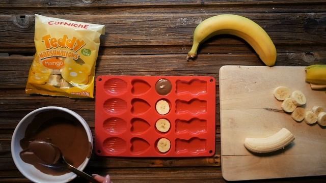 Шоколадные конфеты с бананом и маршмеллоу смотреть онлайн
