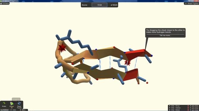 Foldit Intro Puzzle 3-1: Sheets Together (Target Score: 8020) смотреть онлайн