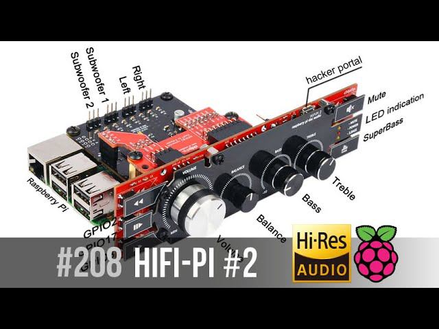 Stereo DAC for Raspberry Pi with subwoofer channels, 2 x PCM5242 смотреть онлайн