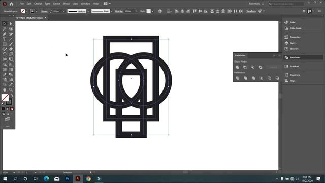 Logo Ideas in Adobe Illustrator | Using Guide Line смотреть онлайн