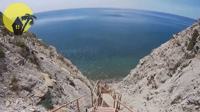 Нереально красивый пляж и лестница высотой 130м, 782 ступени Анапа смотреть онлайн