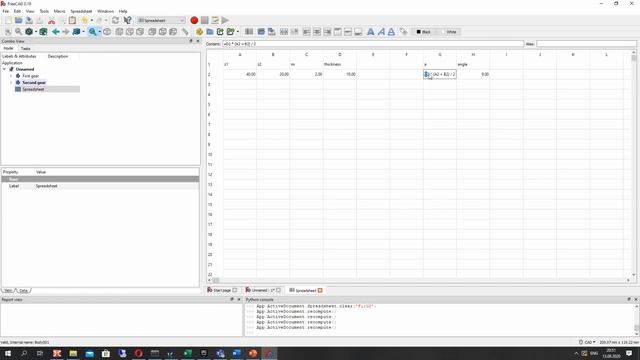 FreeCAD Tutorial | Exercise 5: Design Of Parametric Model Of Gear Pairs Using Spreadsheet Workbench