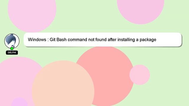Windows : Git Bash command not found after installing a package смотреть онлайн