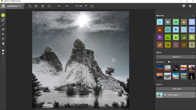 Продолжаем знакомится с NVIDIA Canvas (beta) смотреть онлайн