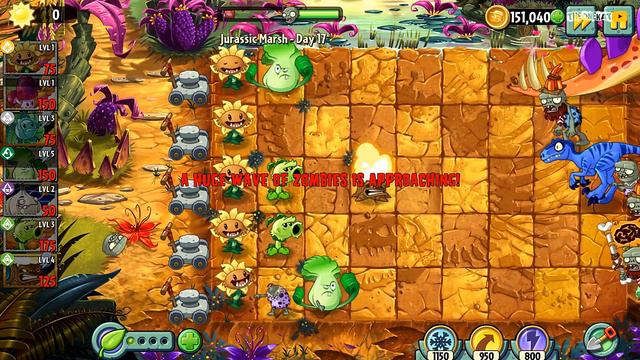 ДИНОЗАВР РЕКС 🦖 ПЕРВОБЫТНЫЙ ПОДСОЛНУХ ! ◉ Plants vs Zombies 2 #127 смотреть онлайн