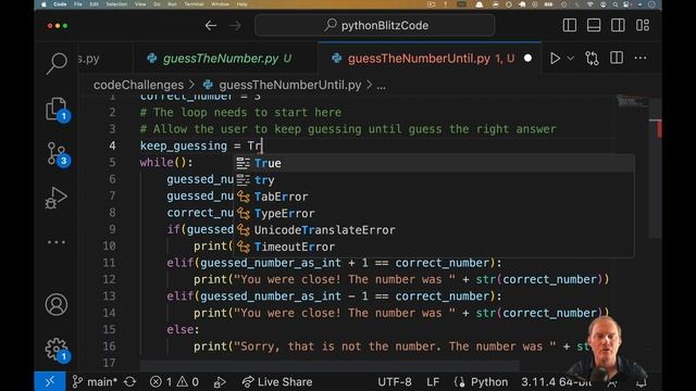 Introduction to Python #24 - guess the number with a while loop смотреть онлайн