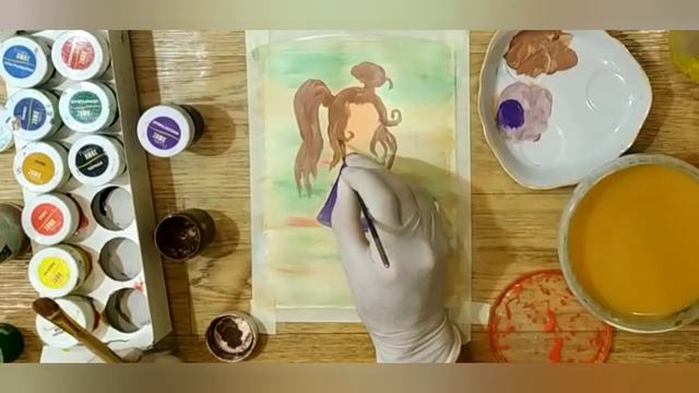 Осень Первоклассник День знания Как нарисовать для детей. First grader drawing смотреть онлайн