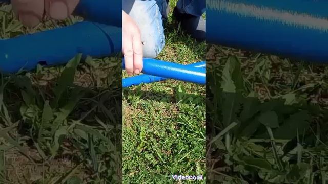 собираем городок на даче. первый ролик с папой!