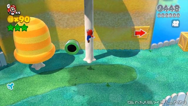 Super Mario 3D World - World 1-1 Green Stars & Stamp Locations Guide & Walkthrough (Super Bell Hill смотреть онлайн