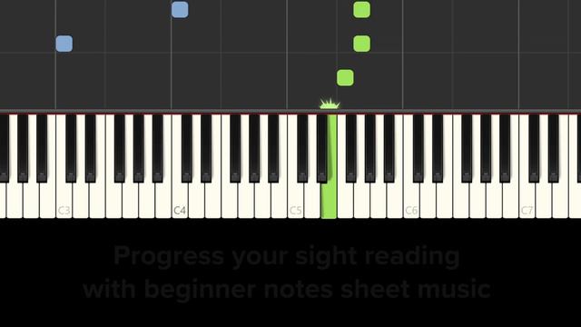 Turkish March Mozart - Piano tutorial - Beginner Notes смотреть онлайн