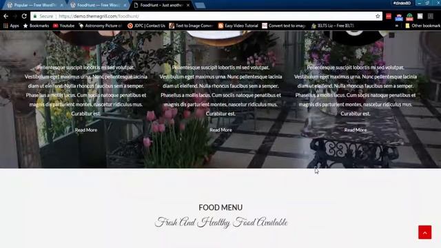 FoodHunt Free WordPress Restaurant Theme Features With Download Link смотреть онлайн