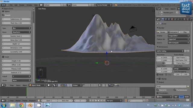 #10 Горный ландшафт в Blender это легко! смотреть онлайн