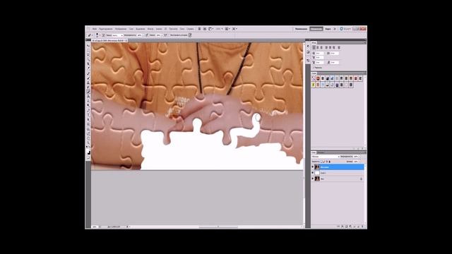 Видео урок в фотошопе как сделать фото пазл смотреть онлайн