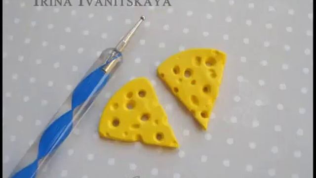 Как сделать серьги Сыр из глины How to make earrings Cheese out of clay смотреть онлайн