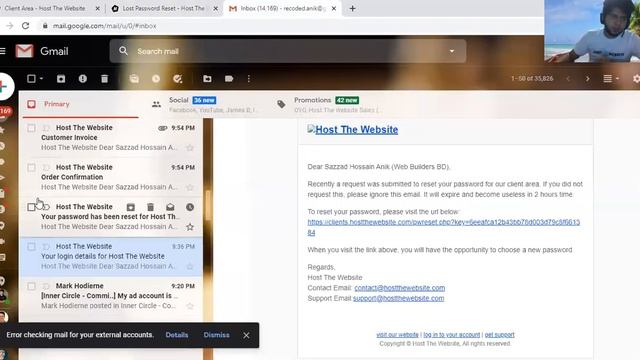How to Reset my Client Area Password and login of Host The Website смотреть онлайн