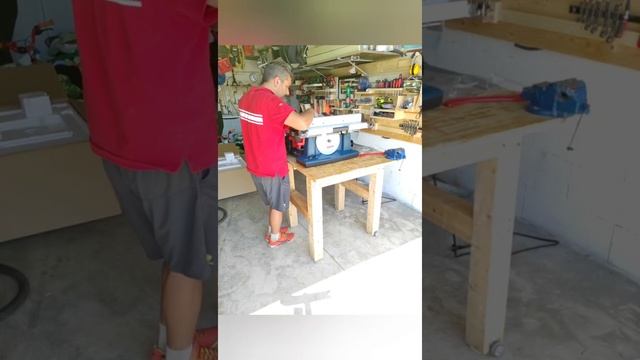 Banco sega BOSCH GTS 10 XC table saw,prima accensione