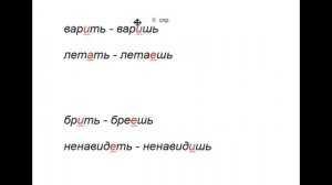 Глаголы - исключения