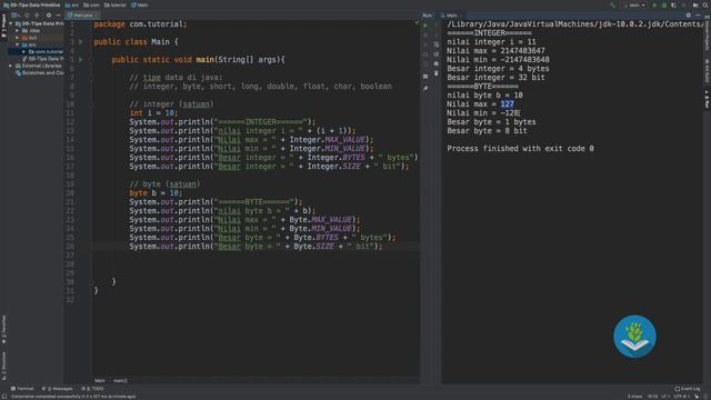Belajar Java [Dasar] - 09 - Tipe data fundamental atau Primitive смотреть онлайн