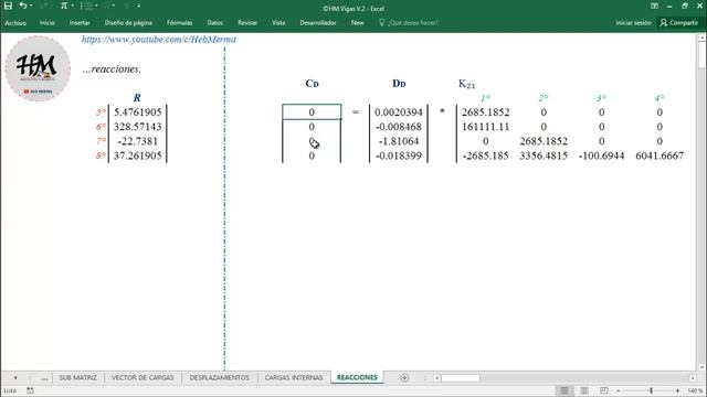 Análisis Matricial de Estructuras Ejercicio 5.1 - Aslam Kassimali Ed.2 | Excel ©HM.Vigas v.2 смотреть онлайн