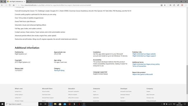 Free game on Microsoft Store - Flight Unlimited Las Vegas смотреть онлайн