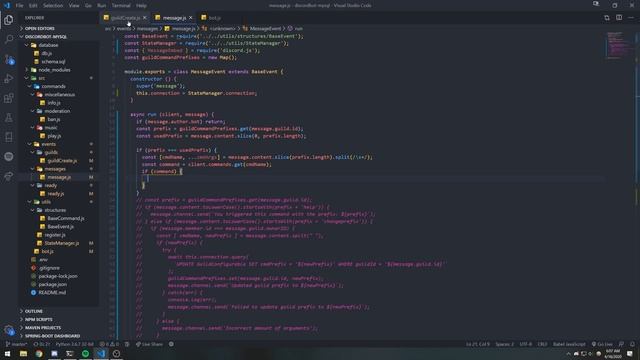 Multi-Guild Discord Bot w/ MySQL - Ep. 8 - Triggering Commands w/ Message Event смотреть онлайн