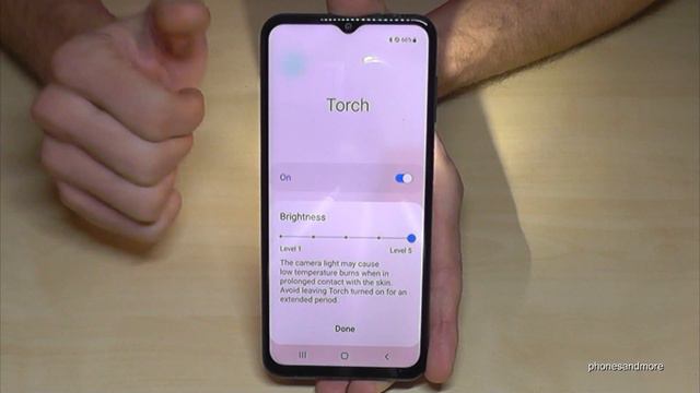Samsung Galaxy A13 (5G): How To Change The Brightness Of The Flashlight?