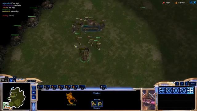 Starcraft 2 Arcade - Ant Colonies 2v2v2 смотреть онлайн