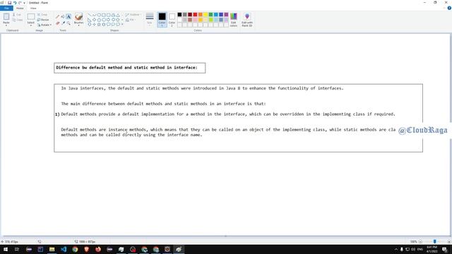 Java 8 - Tutorial - 11. Difference between default method and static method |#cloudraga смотреть онлайн
