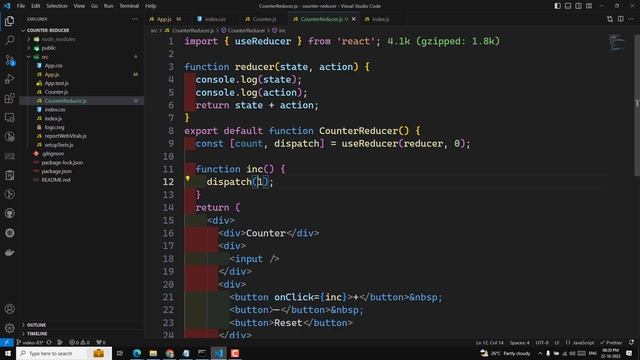 84. useReducer vs useState hooks with simple counter example in React App - React18 смотреть онлайн