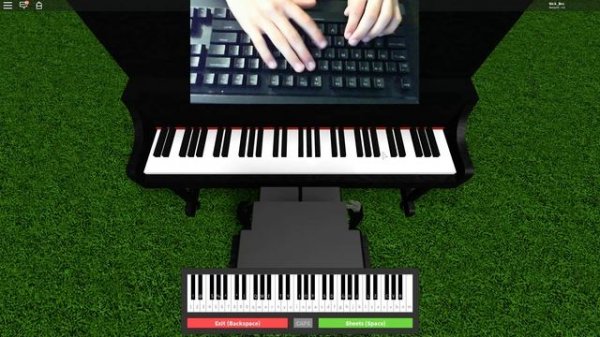 Roblox/Virtual piano: Minecraft song by C418 "Wet hands"
