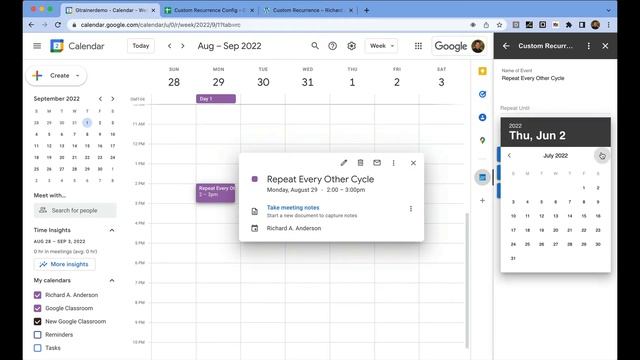 Custom Recurrence for Google Calendar смотреть онлайн
