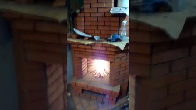 угловой камин ,,Аннушка,, в Карелии п.Харлу