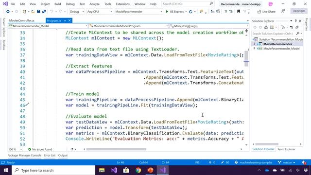 Build a ML model for Movie Recommendation | ML.NET [7 of 8] смотреть онлайн