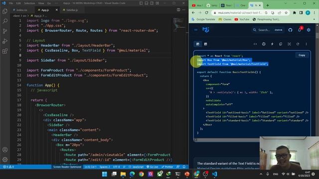 React + Sidebar MUI เพิ่มเติมความแจ่มให้เว็บ | MERN Stack #5 смотреть онлайн