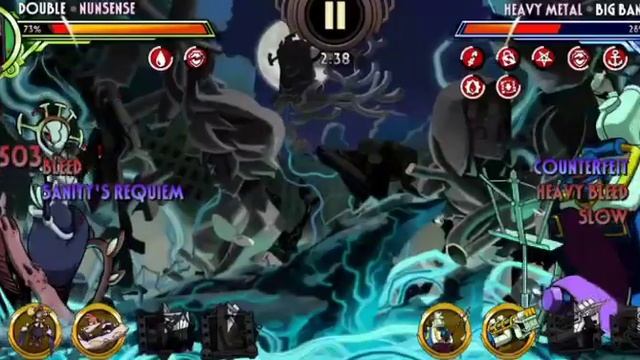 SkullGirls Mobile Rift - Nunsense testing Double's atk moveset vs Water Node. смотреть онлайн