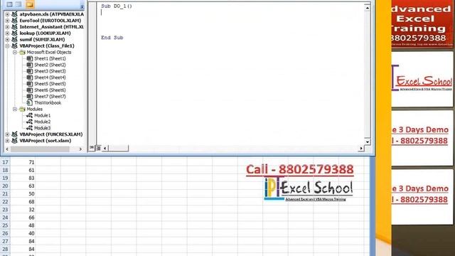 Excel VBA Macros Training Call 8802579388 смотреть онлайн