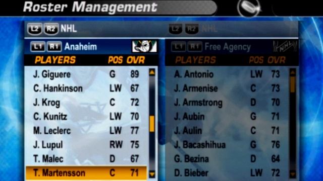 NHL 06 Anaheim Ducks Overall Player Ratings смотреть онлайн