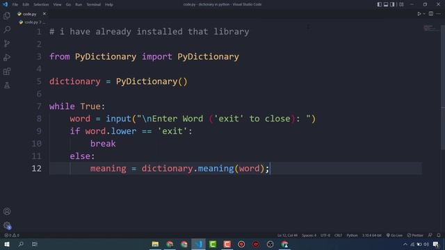 How To Create Word Dictionary In Python - Python Project Tutorial смотреть онлайн