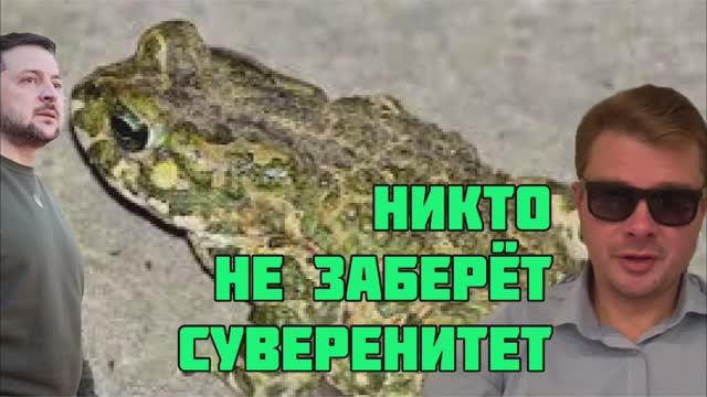 Я ору с зелёной жабы Зеленского. Никто не отбреет суверенитет Украины