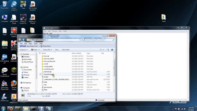 Minecraft 1.2.2 How to make a bukkit server.avi смотреть онлайн