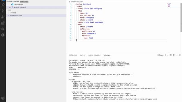 Creating and deleting Kubernetes namespaces using Ansible Playbook смотреть онлайн