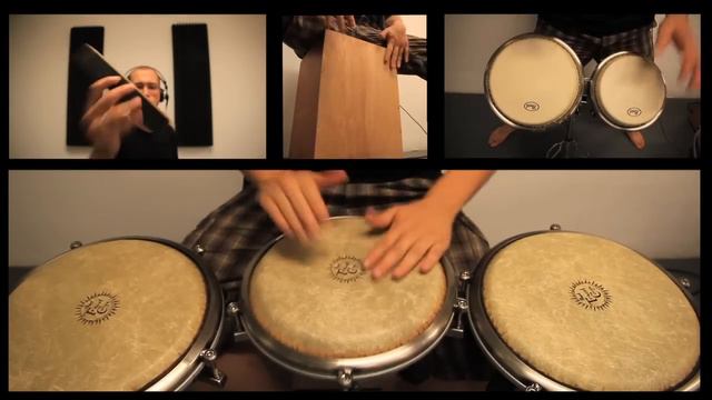 Kaspercussie demo: percussion solo on conga, bongo and cajon смотреть онлайн