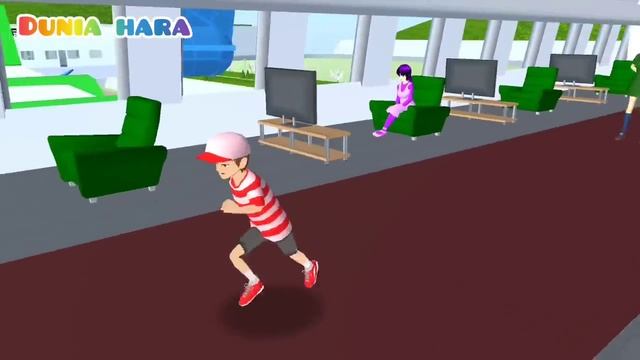 Baby Raksasa Celine Salah Naik Pesawat Hawai ?? | Yuta Mio Panik Mau Susul | Sakura School Simulato